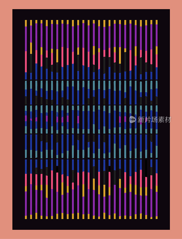 abstract data technology artificial intelligence concept bold colors striped pattern background